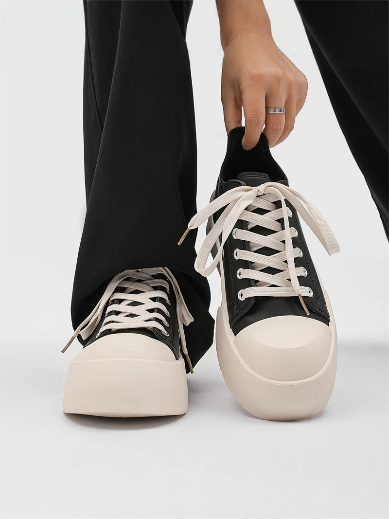 

Men's Casual Shoes 2026 New Summer American Style Thick Bottom Heightening Shoes Teenagers Trendy All-Match Big Head Pl...