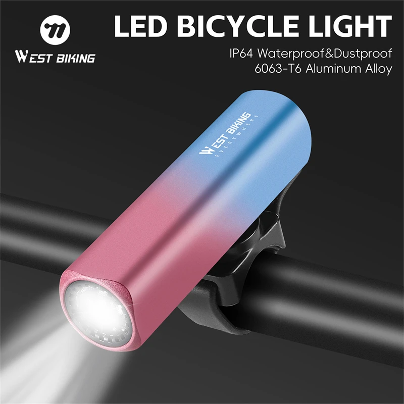 

WEST BIKING Bicycle Headlight 400/800/1000 Lumen IP64 Waterproof High Brightness Bike Light Aluminum Alloy LED Bike Front Light