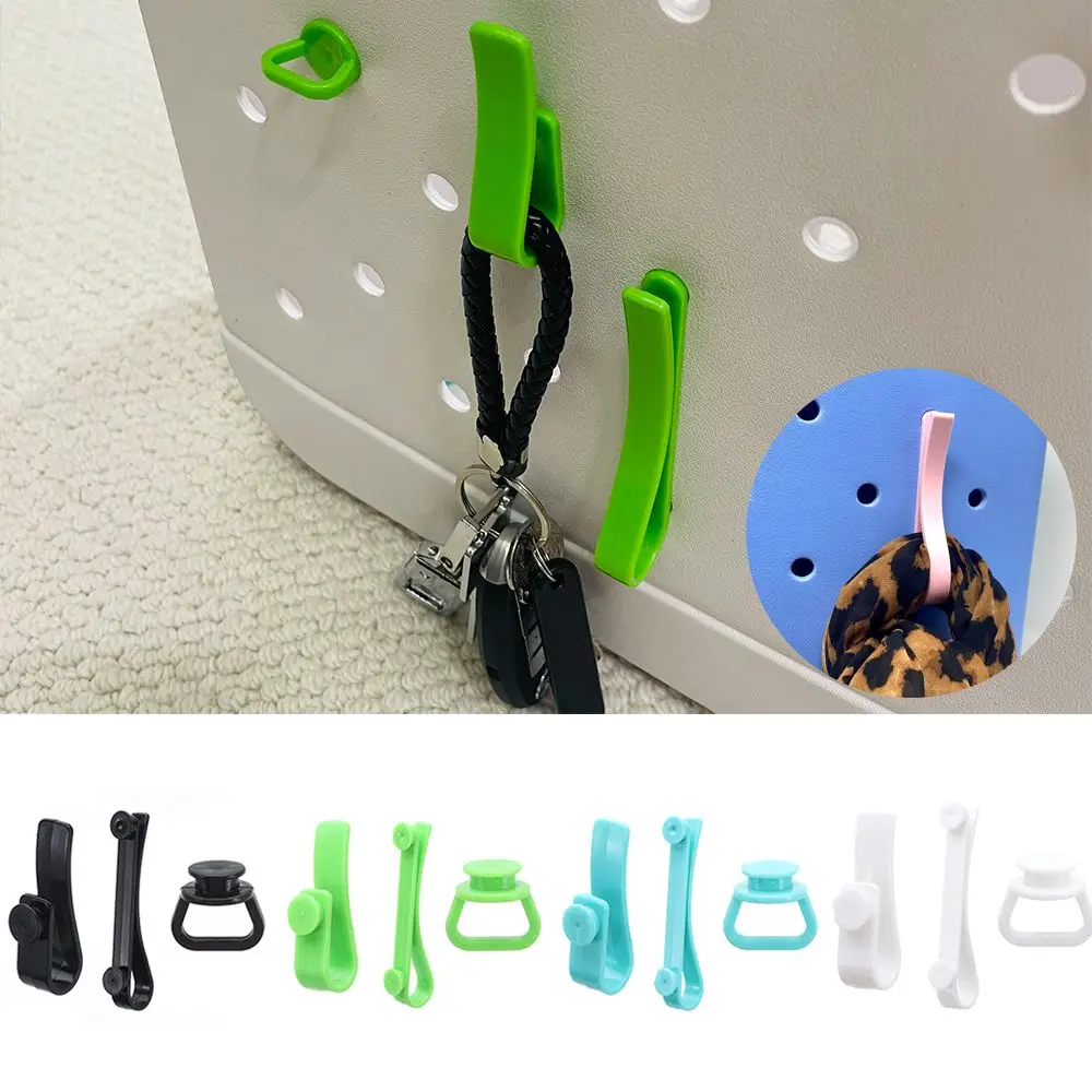 3Pcs/Set Plastics Bags Hooks Accessories Holder Organizer Button Beach Tote Bags Accessories Multi-Purpose Key Holder
