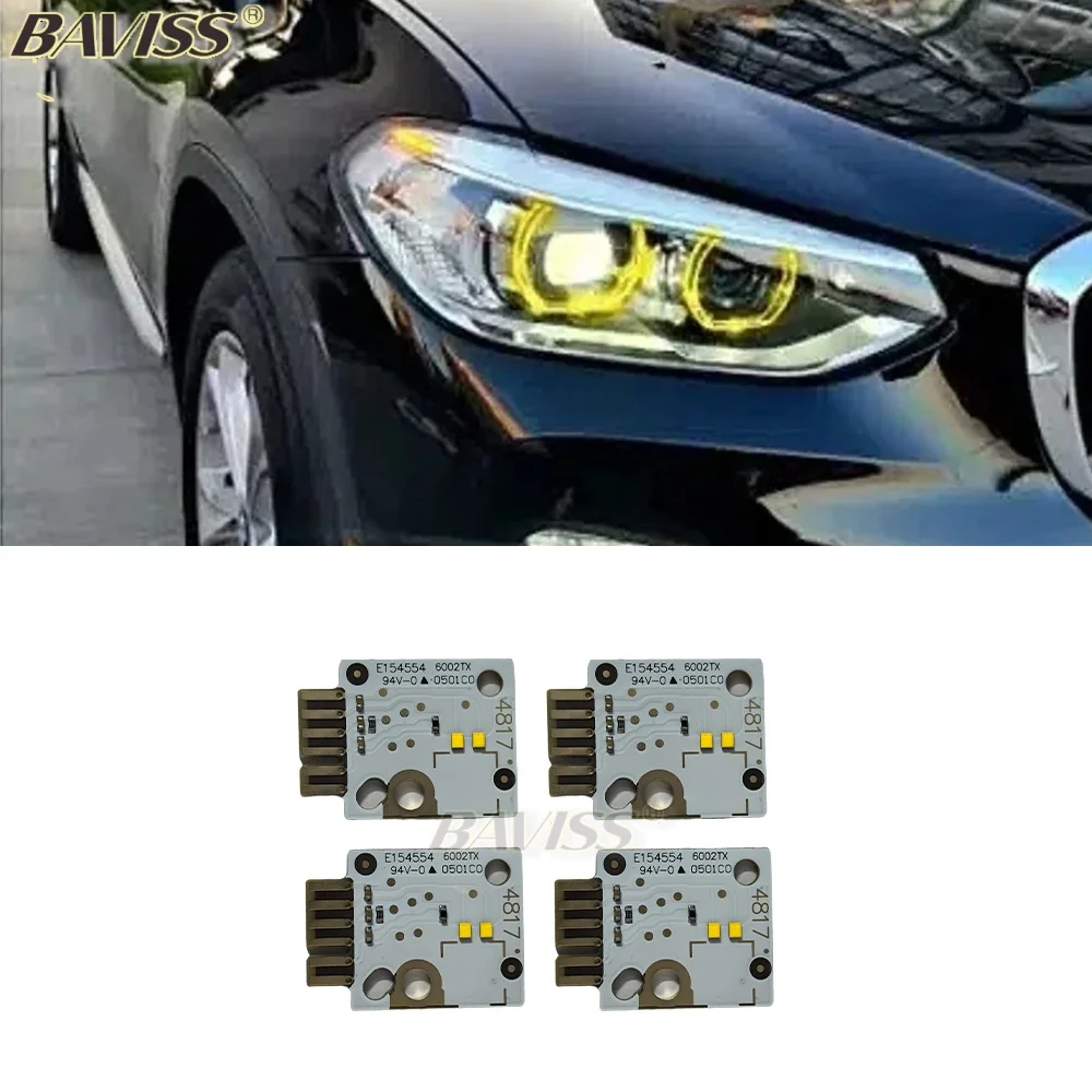 

Dongchedi Yellow Angel Eye DRL Boards для BMW X3 G01 X4 G02 F97 F98 2019-2021 гг. Светодиодные неадаптивные фары дневного света