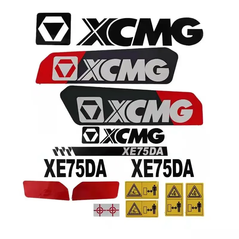 

For XCMG XE60 65 80 85 150 215 235DA DK Excavator Accessories Full Car Sticker Car Logo Decal