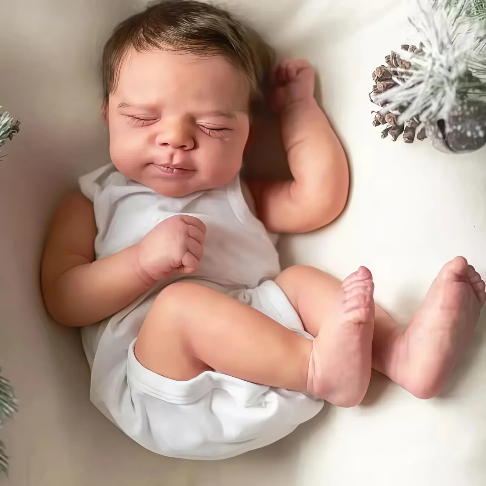 

Risbecko 19 inch Already Painted Finished Reborn Baby Doll - Handmade Reborn Preemie Baby Newborn Kids Toy Gift Girl Dolls