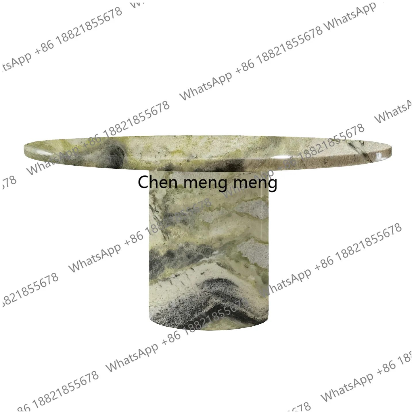 

Light Luxury Natural Marble Round Dining Table Italian Minimalist Small Apartment Round Table Villa Home