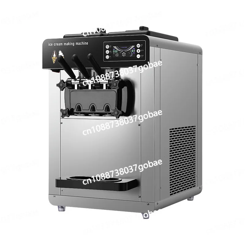 

12-литровая машина для мороженого с тремя головками, конусочная машина, подходит для коммерческих киосков для мягкого питания.