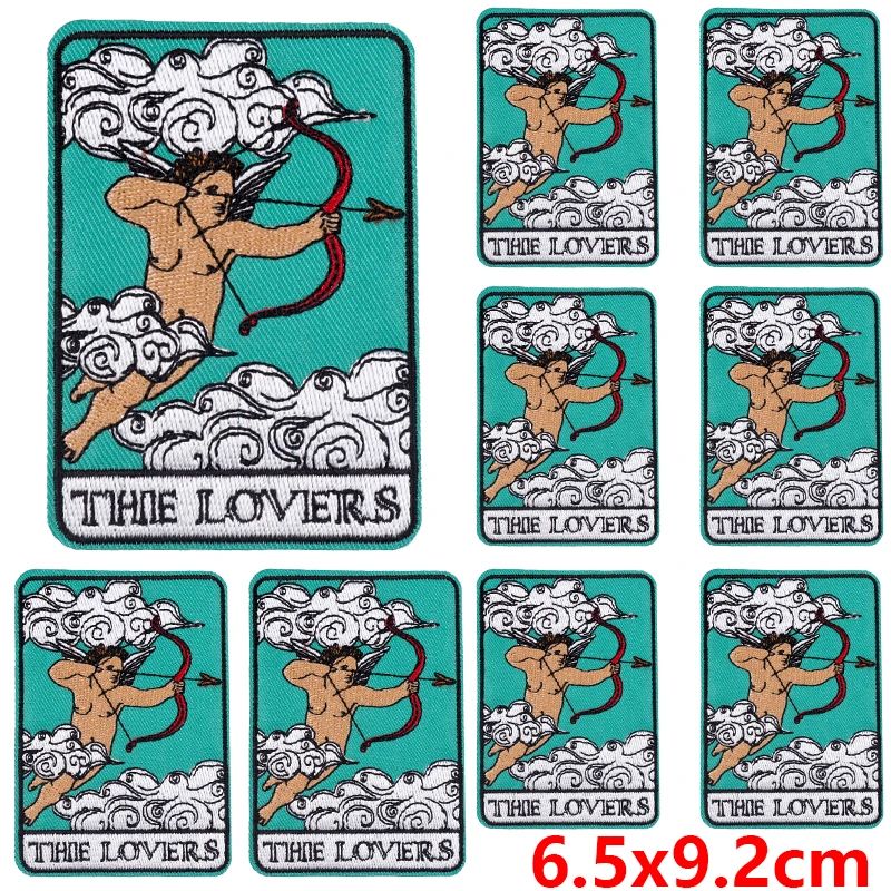 10 Stks/partij Groothandel Schedel Tarot Patch Op Patches Op Kleding Diy Geborduurde Patches Voor Kleding Smeltbaar/Naaien Applique