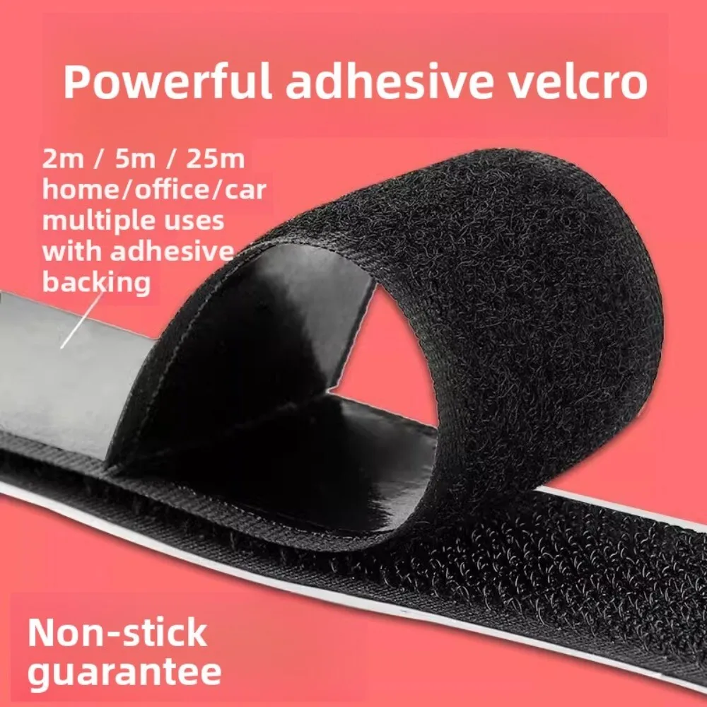 

Double Sided Adhesive Strips for Screen Windows and Door Curtains Strong Hook and Loop Fasteners Self Adhesive Tape for Home Use