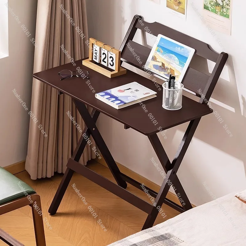 Simple Foldable Computer Desk, No Installation Required Writing Table for Dormitory Bedroom and Home Office