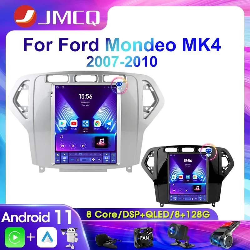 

JMCQ For Ford Mondeo mk4 Galaxy A/C 2007-2010 Car Radio Multimedia Video Player Navigation GPS Carplay 2 Din 4G Android 11