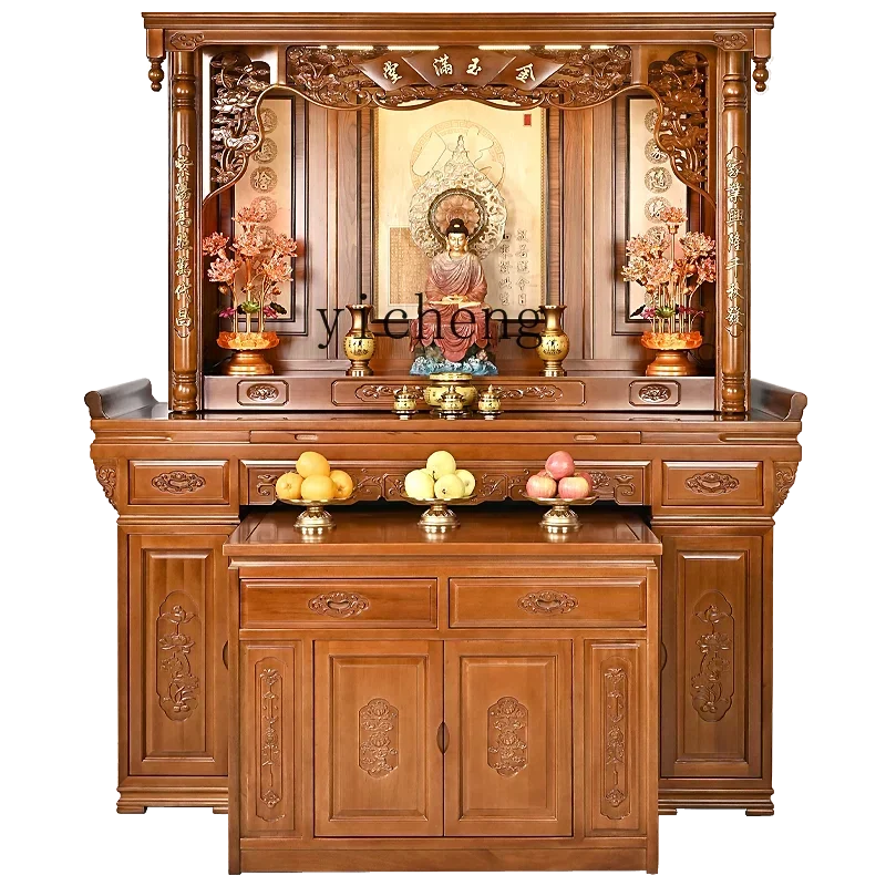 GZ-1  Buddhist Niche New Chinese Vertical Cabinet Household Offering Table Serving Incense Table Shrine Cabinet Offering Table