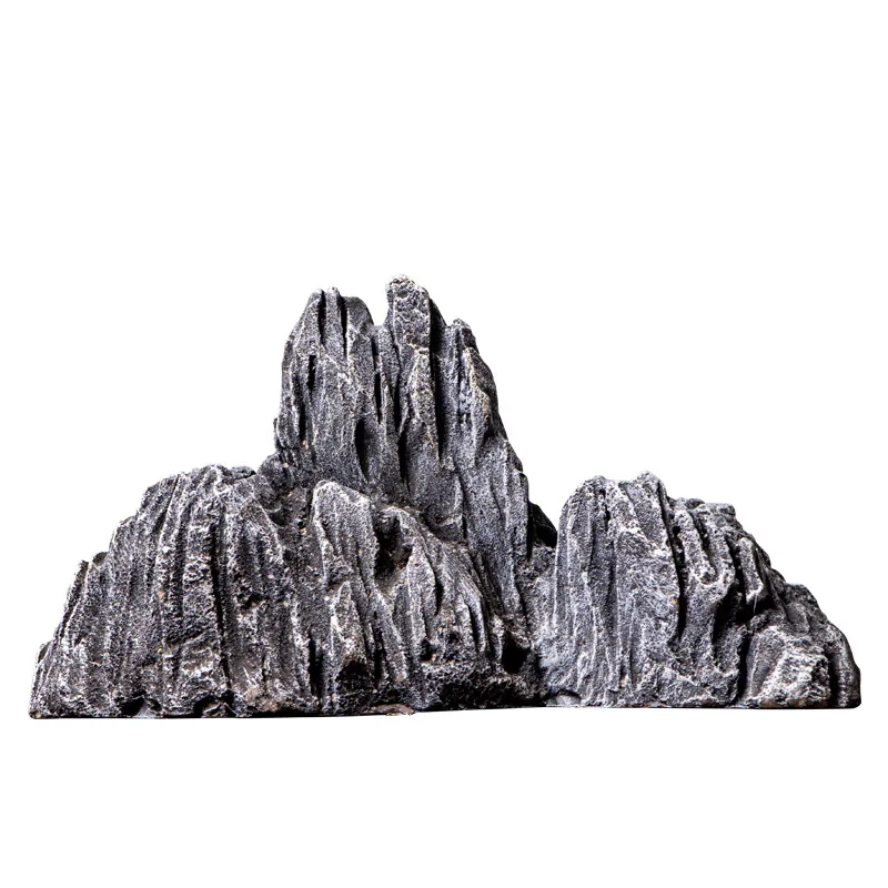 Simulated home courtyard rockery stone small ornament decoration amphibious tank green plant potted small viewing stone fashion