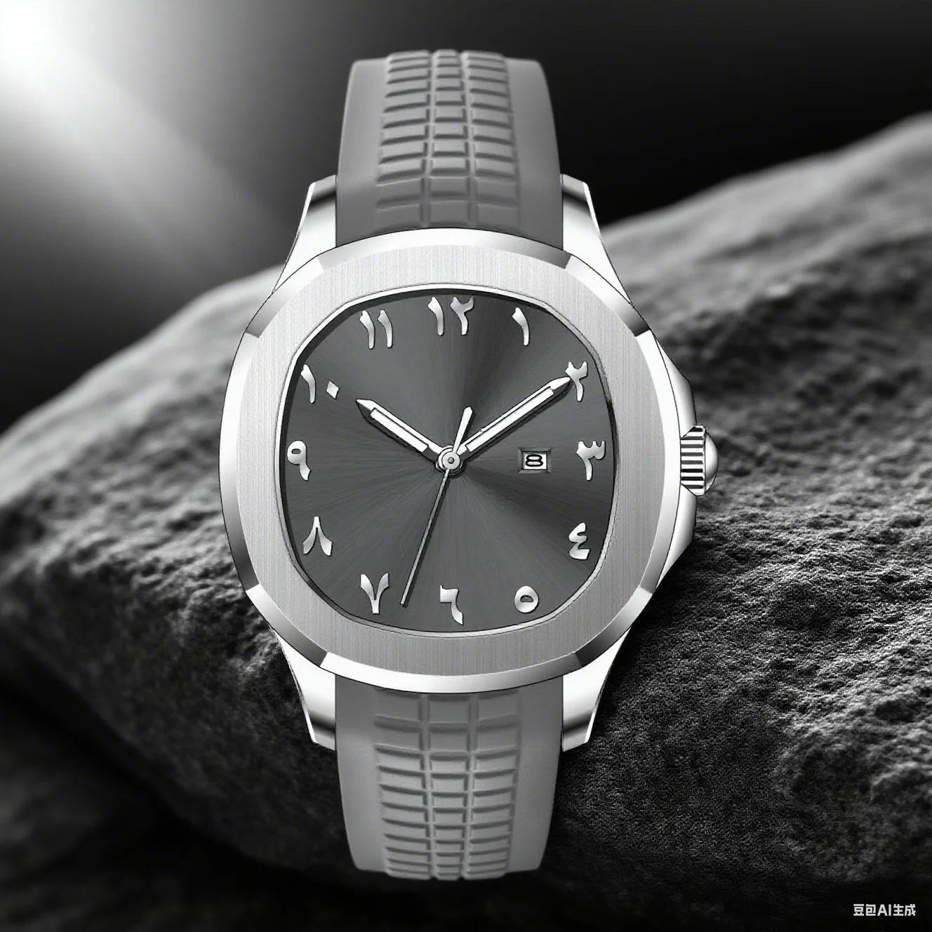 

Luxury Men's Quartz Watch with Arabic Numerals Middle East Style Fashion Silicone Wristwatch Creative Sports Gift for Him