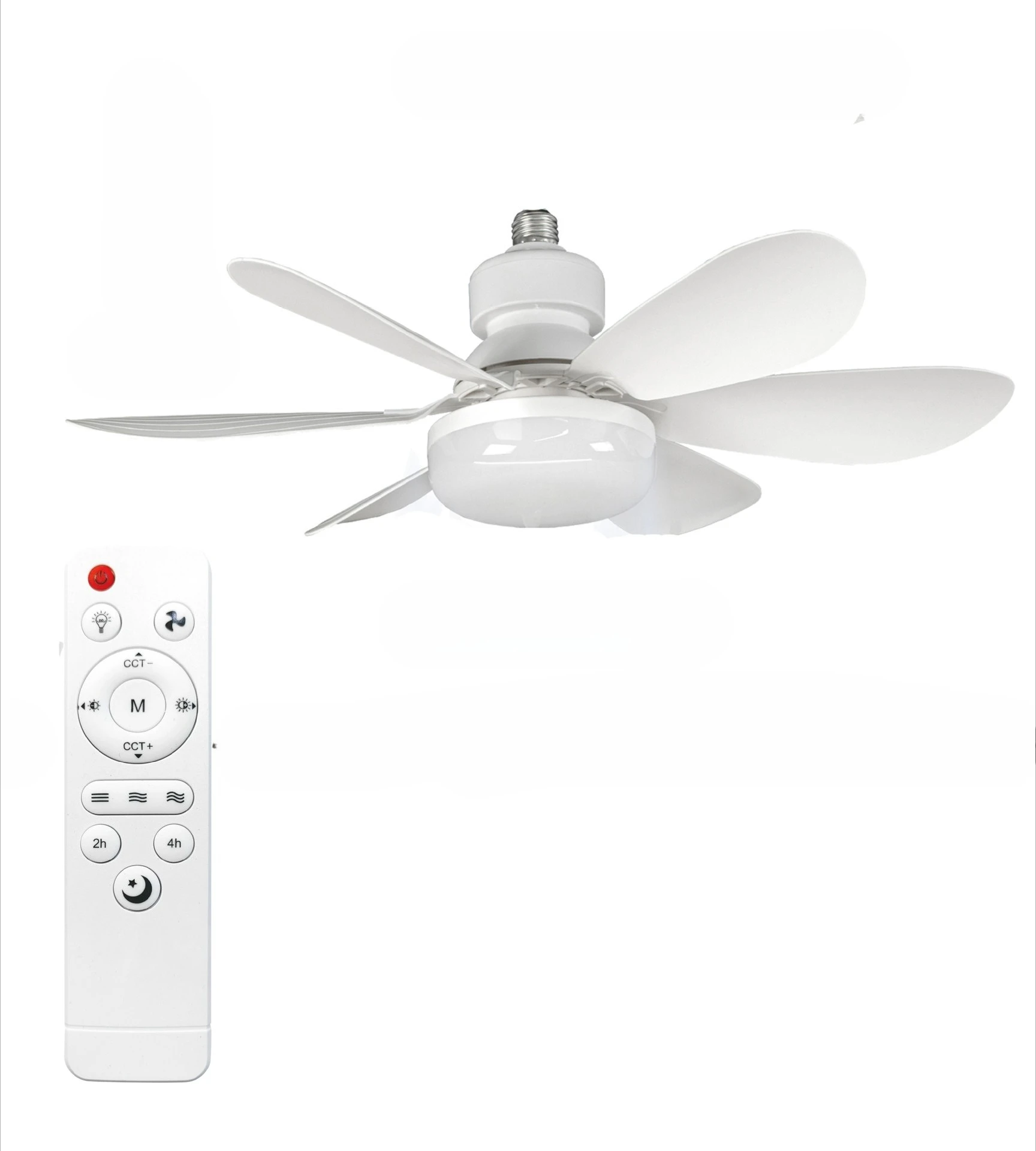 E27 Base LED Plafondventilator Licht met Afstandsbediening 85 V-265 V Spanning 3 Kleur Lichten Dimbare Lamp voor Woonkamer Home Decor