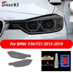 For BMW 3 Series F30 F31 F34 G20 G21 2 Pcs Car Headlight Protective Film Front Light Transparent Smoked Black TPU Sticker