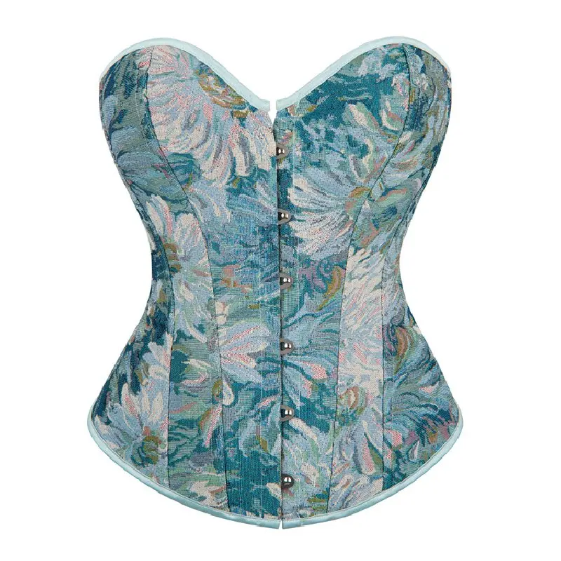 Corsets Top Sexy Women Bustier Overbust Floral Monet Oil Painting Lingerie Vintage Plus Size Korset Shapers Slimming