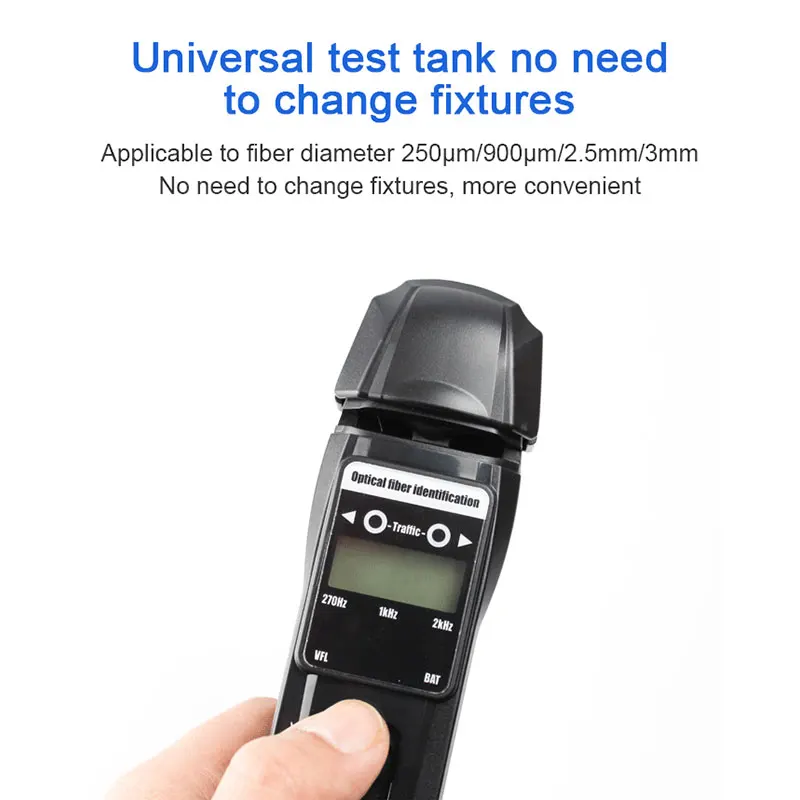 Imagem -04 - Identificador de Fibra Óptica com Visual Fault Locator Vfl Luz Led Testador de Máquina Recarregável Construído em Vfl 2m Nk411