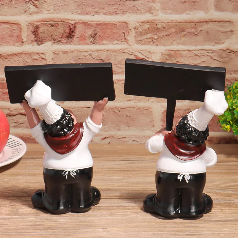 Mini Chef Welcome Sign Sculpture - Coffee Shop and Bookstore Tabletop Decoration - Living Room, Kitchen, and Entryway Decor