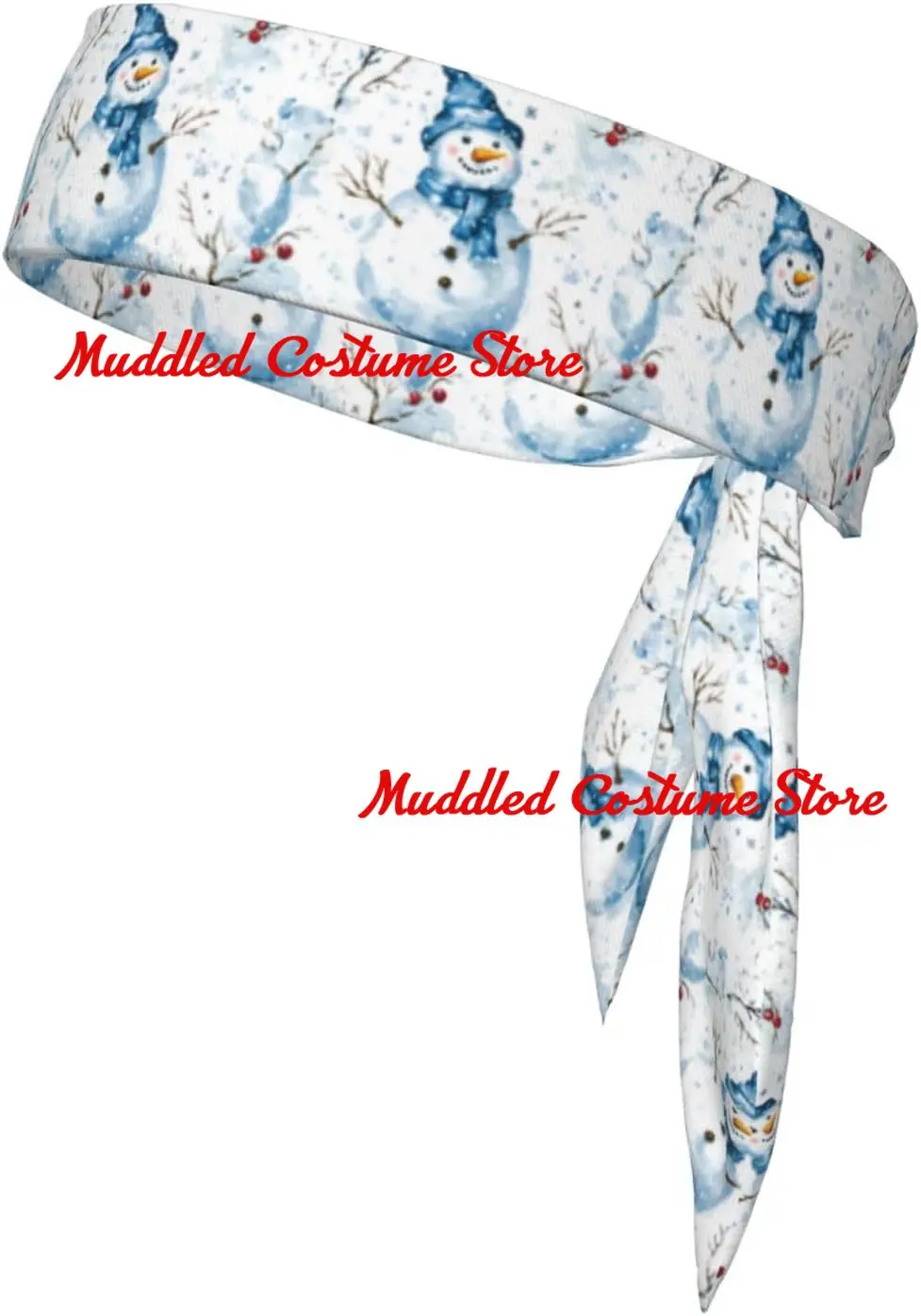 

Спортивный галстук на голову Снеговик взимку с принтом, быстросохнущий влагоотводящий многофункциональный спортивный ремешок для женщин и мужчин