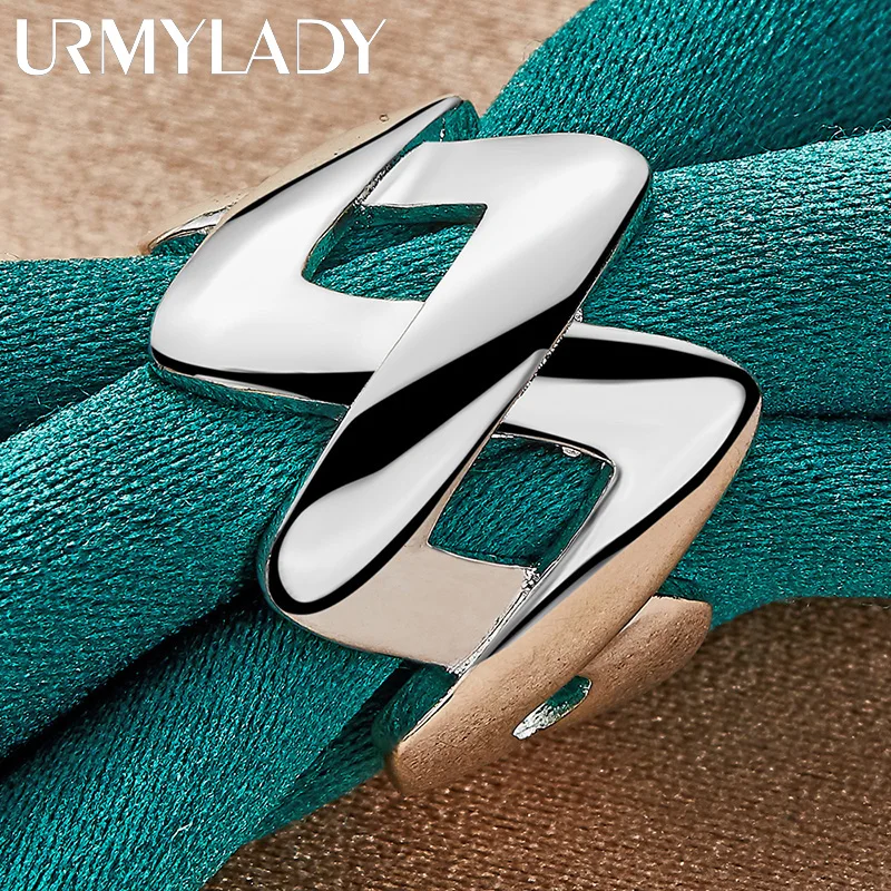 URMYLADY 925 فضة استرليني حرف 7-10 # خاتم للنساء حفل زفاف موضة مجوهرات ساحرة #4