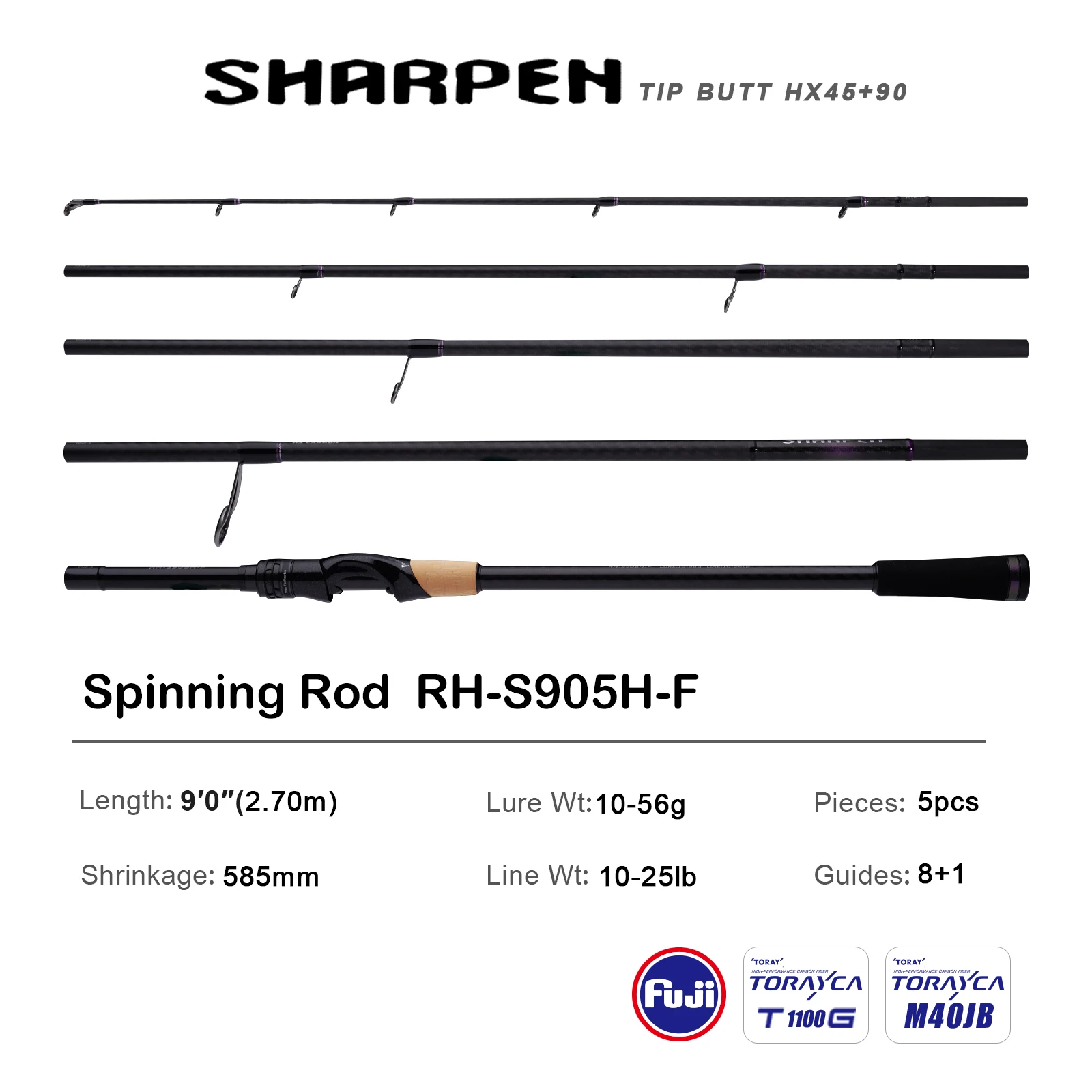 PURELURE SHARPEN Soft Lure Long Spinning and Casting XF/MF Action