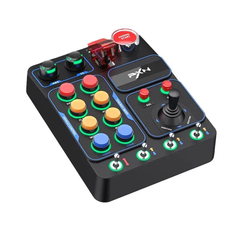 PXN CB1 Simulation Racing Zentrale Steuerung Box Multifunktionale Schlüssel Control Box RGB Für EURO Lkw Simulator Racing Spiel Zubehör