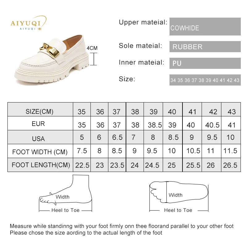 AIYUQI Women Loafers Sneakers Spring Genuine Leather Platform Shoes Women Casual British Style Female Penny Shoes