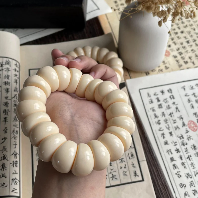 Ivory Nut Garlic Cloves Large Intestine Bracelet Scattered BeadsDIYCrafts Prayer Beads Jewelry Accessories Ornaments Spacer Bead