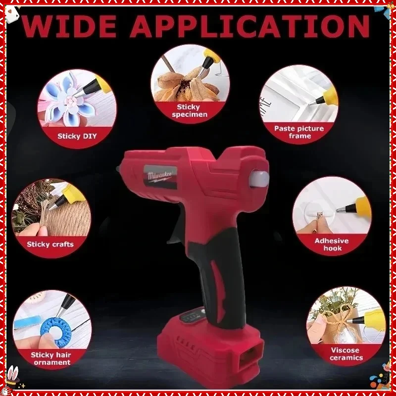 ميلووكي لتقوم بها بنفسك أداة عصا لصق تذوب الساخن لحام مسدس هواء الكهربائية الساخن الغراء بندقية اللاسلكي تذوب الغراء بندقية أداة السلطة لبطارية 18 فولت