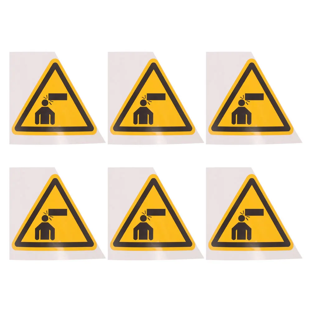 

6Pcs Warning Signs Watch Your Head Caution Stickers Low Clearance Self Adhesive Safety Signs for Warehouse Parking Lot Traffic