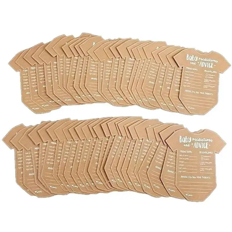 

10/50pcs Baby Shower Party Kraft Paper Cards Baby Advice Predict Cards Hanging Ornaments Gender Reveal Party Supplies