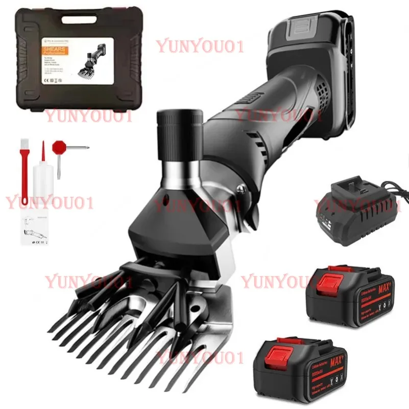 

Wireless 6 Speed 13 Teeth Electric Wool Shears Pet Machine Goat Horse Hair Scissors Sheep Shearing for 18V Battery