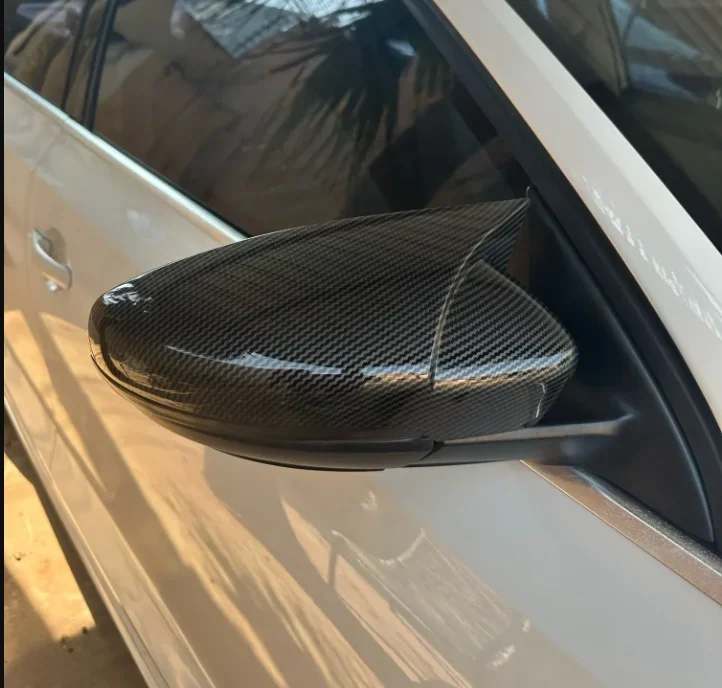 2X الجانب الجناح غطاء مرآة قبعات لشركة فولكس فاجن جيتا MK6 فولكس فاجن باسات B7 شيروكو بيتل CC Eos غطاء مرآة الرؤية الخلفية إضافة على