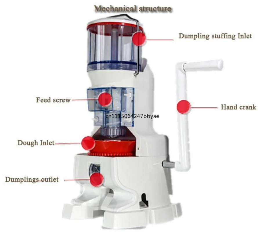 For HL‑18 Vertical Manual Dumpling & Meatball Maker Hand Crank Stainless Steel Small Household Food Making Machine