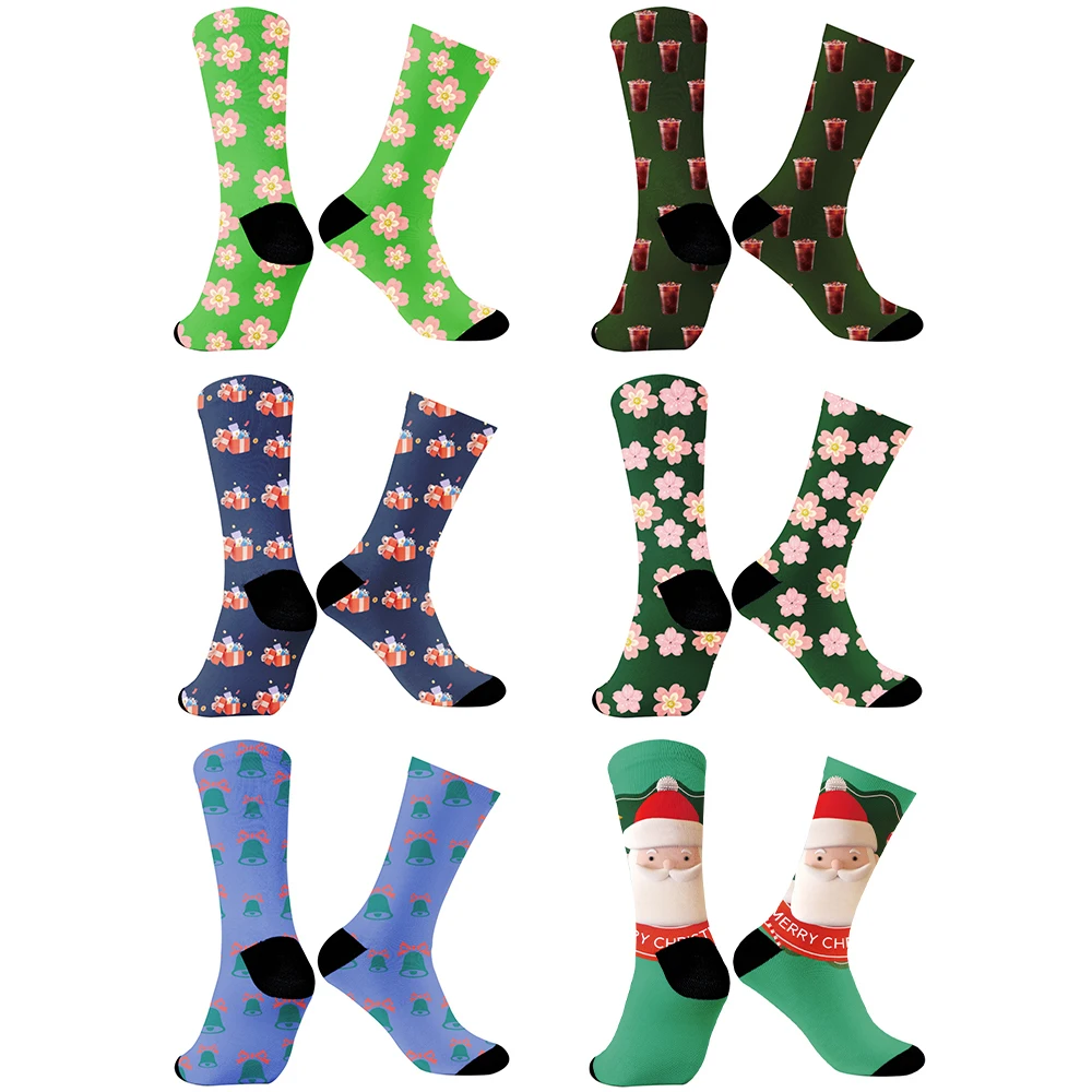 

Fashion Personality Cotton Socks 2024 New Halloween Street Skateboard Food Dogs Harajuku funny Socks