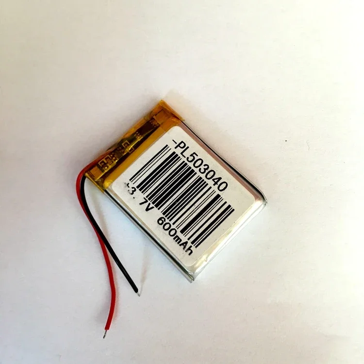بطارية ليثيوم بوليمر 3.7 فولت، 503040   ملاح MP3 MP4 بقدرة 600 مللي أمبير في الساعة، صندوق صوت إلكتروني قابل لإعادة الشحن لخلية ليثيوم أيون