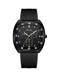 BIDEN Ladies' watch, casual and fashionable, three pointer decoration, waterproof, silicone strap, ladies' quartz watch