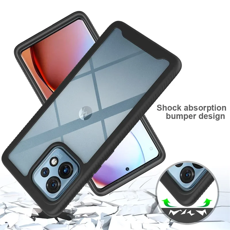 For Motorola Edge 40 30 Pro X40 5G Crystal Case 2IN1 Bumper Back Etui Moto Edge 20 Lite Fusion G13 G23 G53 J G53Y E13 E32S Cover