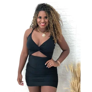 Blogger Fashion - Short Canelado Dress Side Mooring Gringa Fashion - Black, Pink, Blue, Red, White 6 Main Sales Women's Gringa Dress - №3