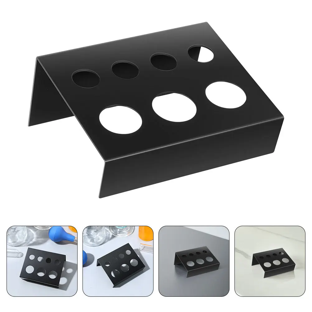 

2Pcs Tattoo Ink Cup Holder Rectangular Pigment Rack 7-Hole Metal Organizer for Tattoo Artists Workspace Pen Cup Holder for Desk