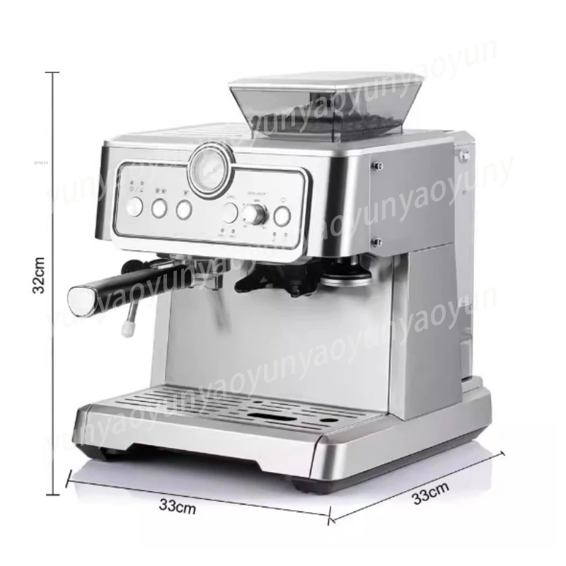 Espresso Machine Grinder Semi Automatic Pump Pressure Coffee Maker Touch Screen Home Office Use