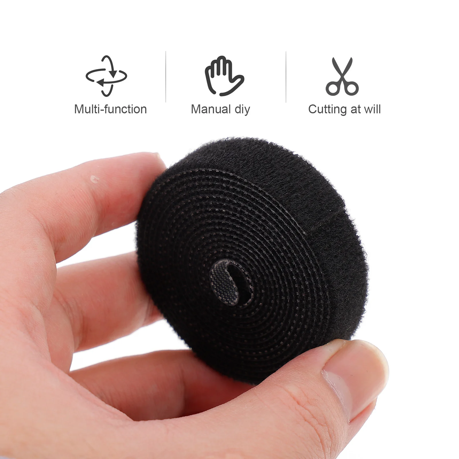 

Reusable Self-Adhesive Cable Organizer Strip Fastening Hook Loop Wire Strip for Managing Speaker Guitar Computer Cables