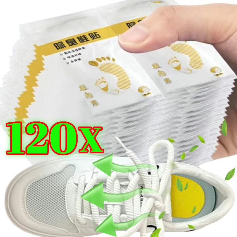 12-120pcs Shoes Deodorant Sweat-Absorbing Sticker Deodorant Foot Odor Deodorant Sneaker Smell Fresh Insole Sterilization Sticker