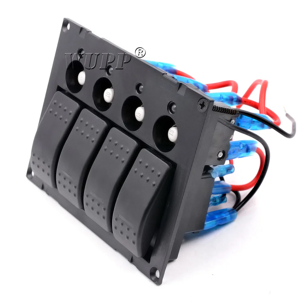 Factory car yacht cockpit control panel switch marine waterproof modification rocker switch + 4 control two-color