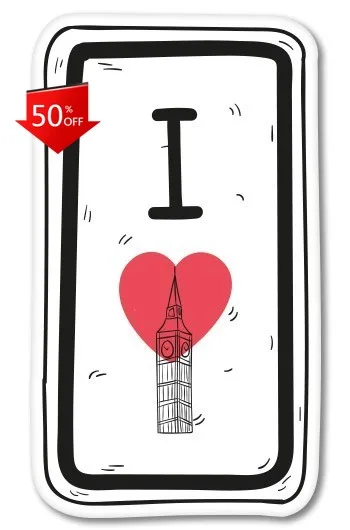 

I Love London Phone Cool Laptop Boat Bumper Motor Home Gift Funny Trendy Aesthetic Retro