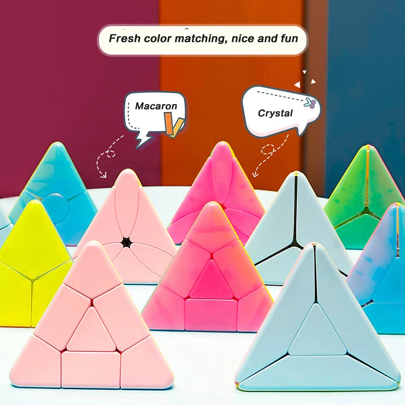 

Cubing Classroom Corner Twist Bead Boomerang Windmill Maple Leaf Triangle Pyramid Puzzle Macaroon JinZiTa Magic Cubes Kids