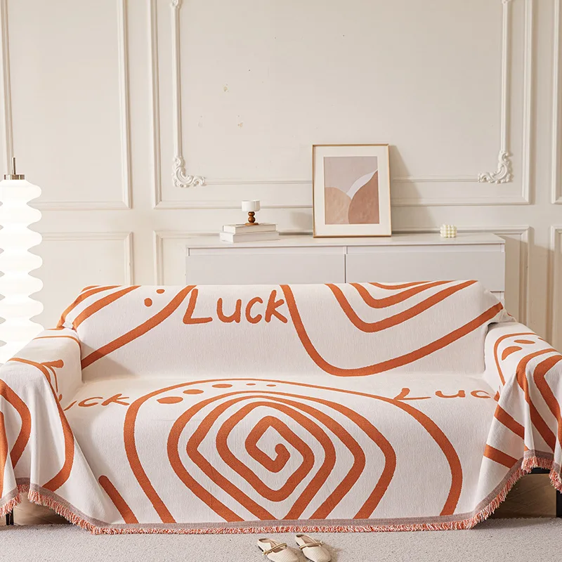 

Скандинавское полосатое диванное полотенце Luck Chenier, все включено, диванная подушка для всех сезонов, пылезащитное тканевое полотенце с защитой от царапин