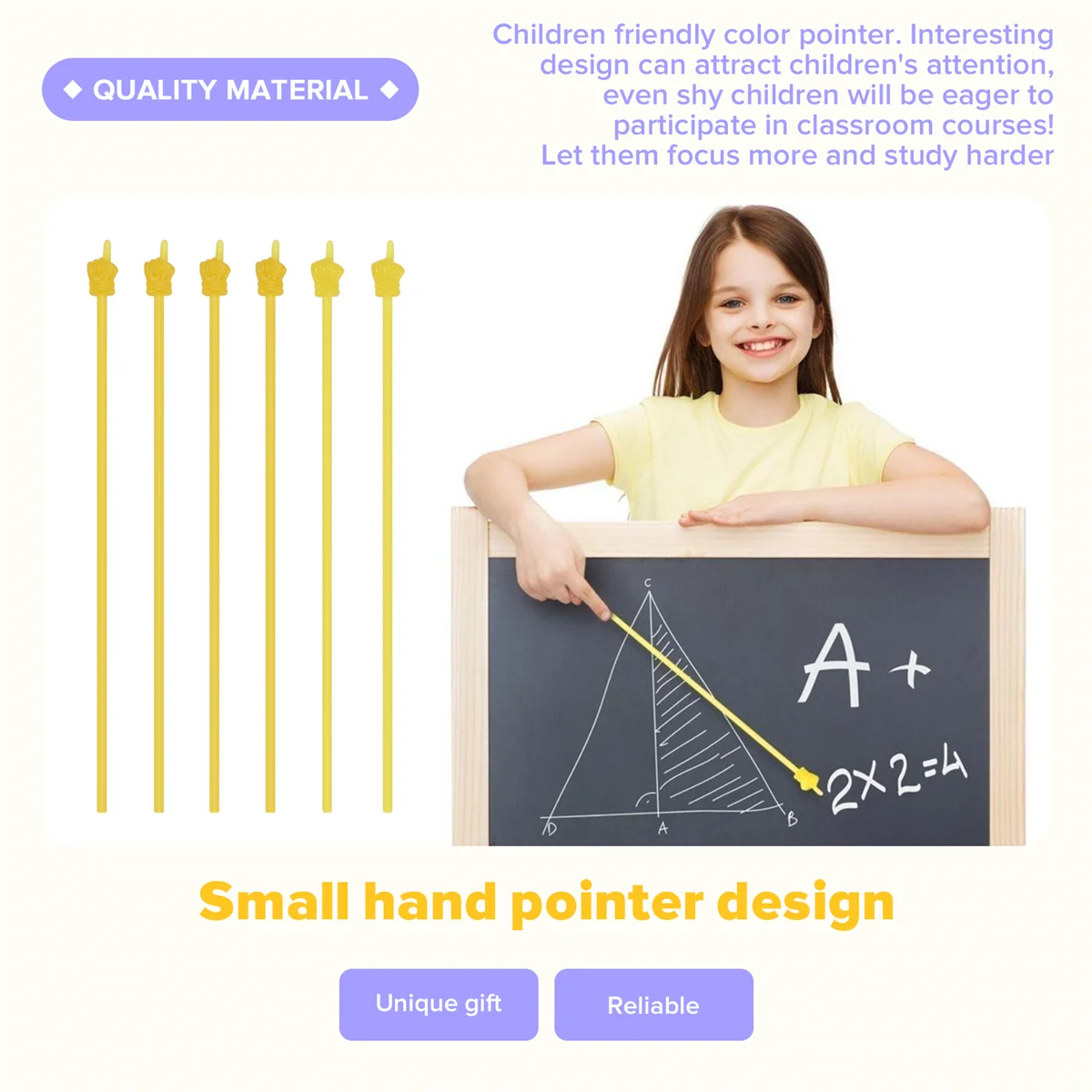 ABJS 10 PCS Mini Hand Pointers Teachers Pointer Classroom and Presentation Finger Pointer Resin Finger Pointers Stick