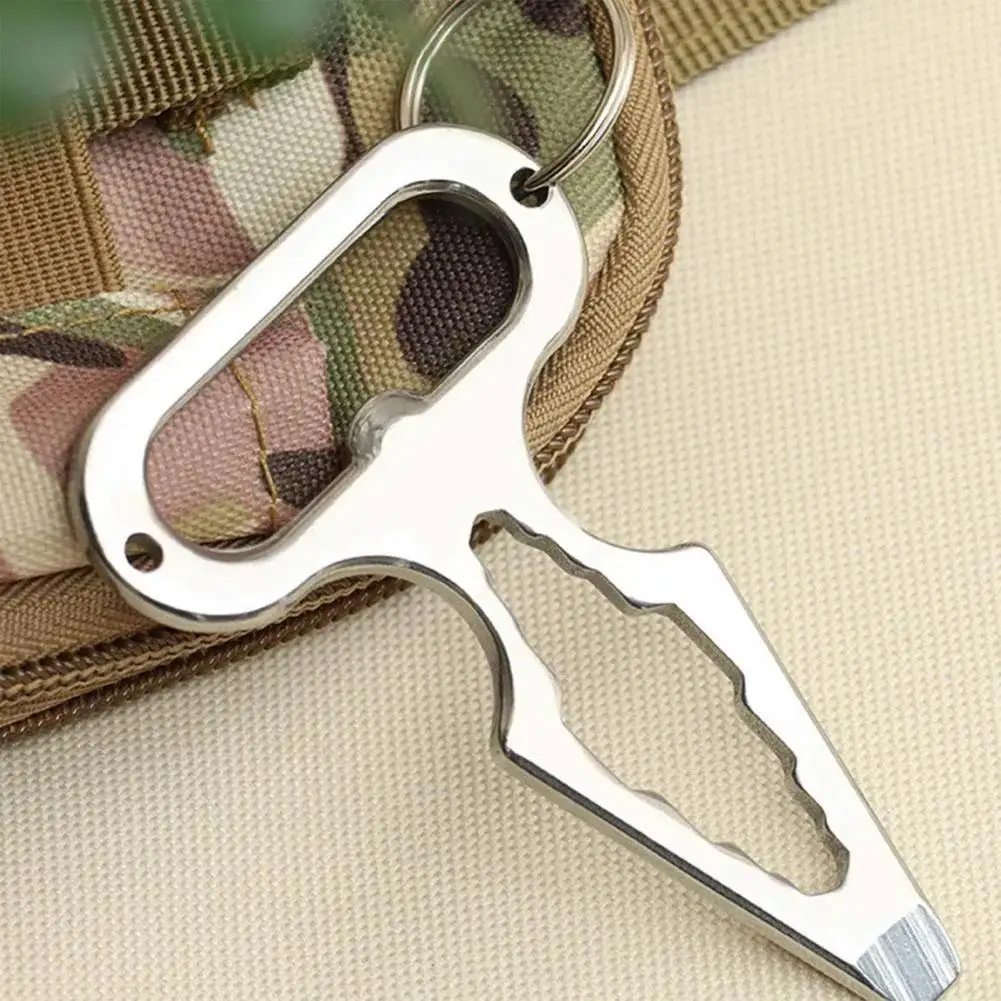 Camping Wrench Outdoor Survival Tool with Defense Capability Compact Outdoor Defense Tool Keychain Portable Wrench Bottle Opener