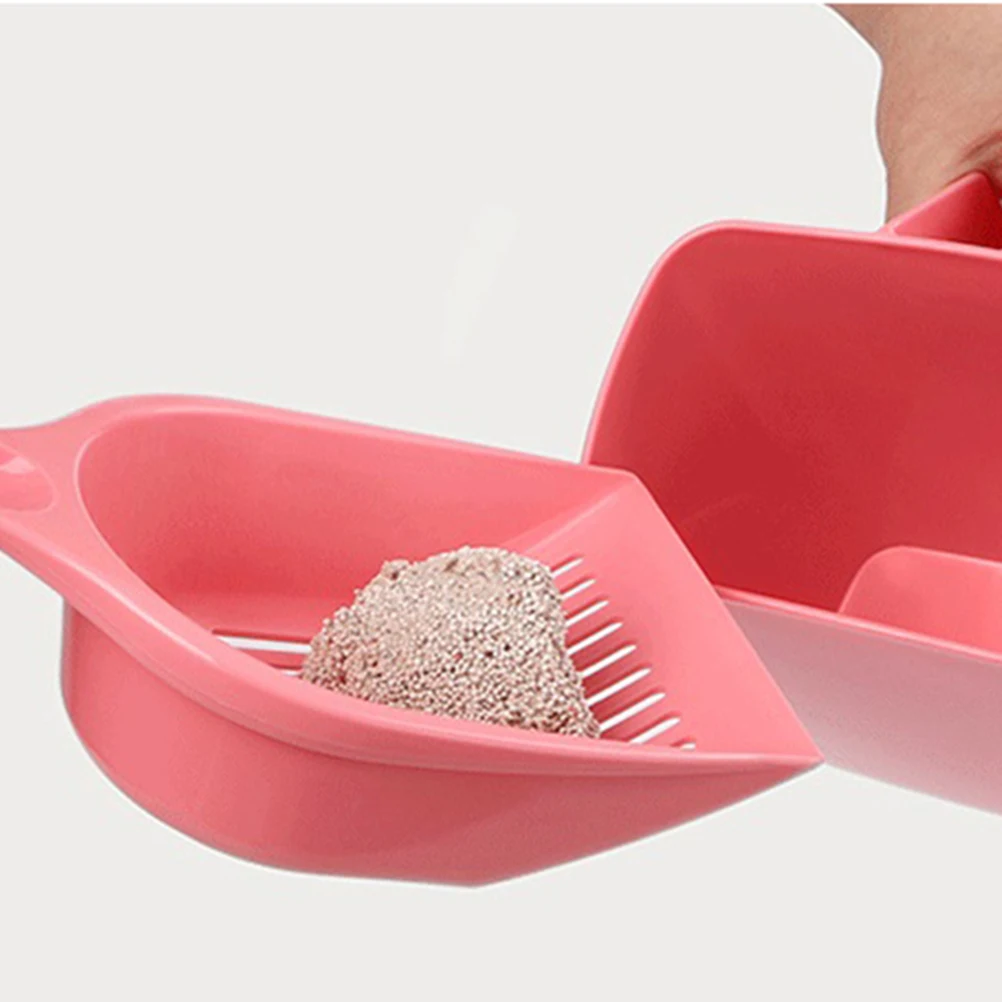 

Portable Cat Litter Cleaning Tool Set Kitten Litter Scoop Pet Sand Shovel Cleaning Tool Pet Cat Cleaning Accessories (Pink)