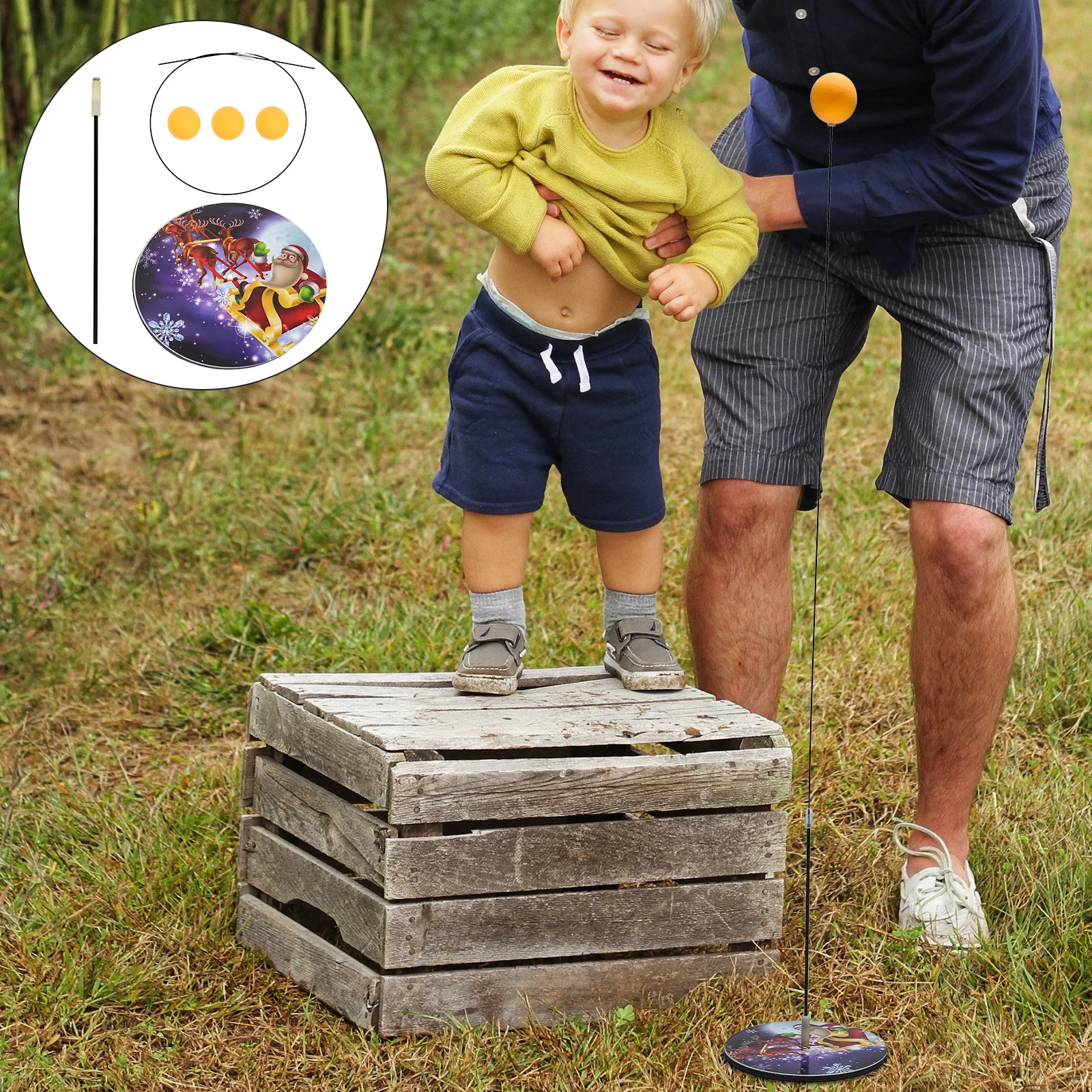 1Set Table Tennis Training Device Elastic Shaft Ping Pong Kit Home Indoor Outdoor Practice Equipment -Pong Single Device