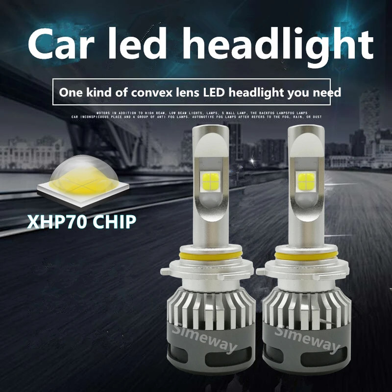 

2PCS Car XHP70.2 LED H11 H4 H7 H8 H1 HB3 9006 9012 H16 Headlight Bulbs D2S D2H Headlamp 110W 6000k Auto Lamp Fog Light 12V-24V